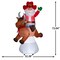 6' Gemmy Airblown Inflatable Animated Christmas Cowboy Santa on Bucking Bull Yard Decoration 885163